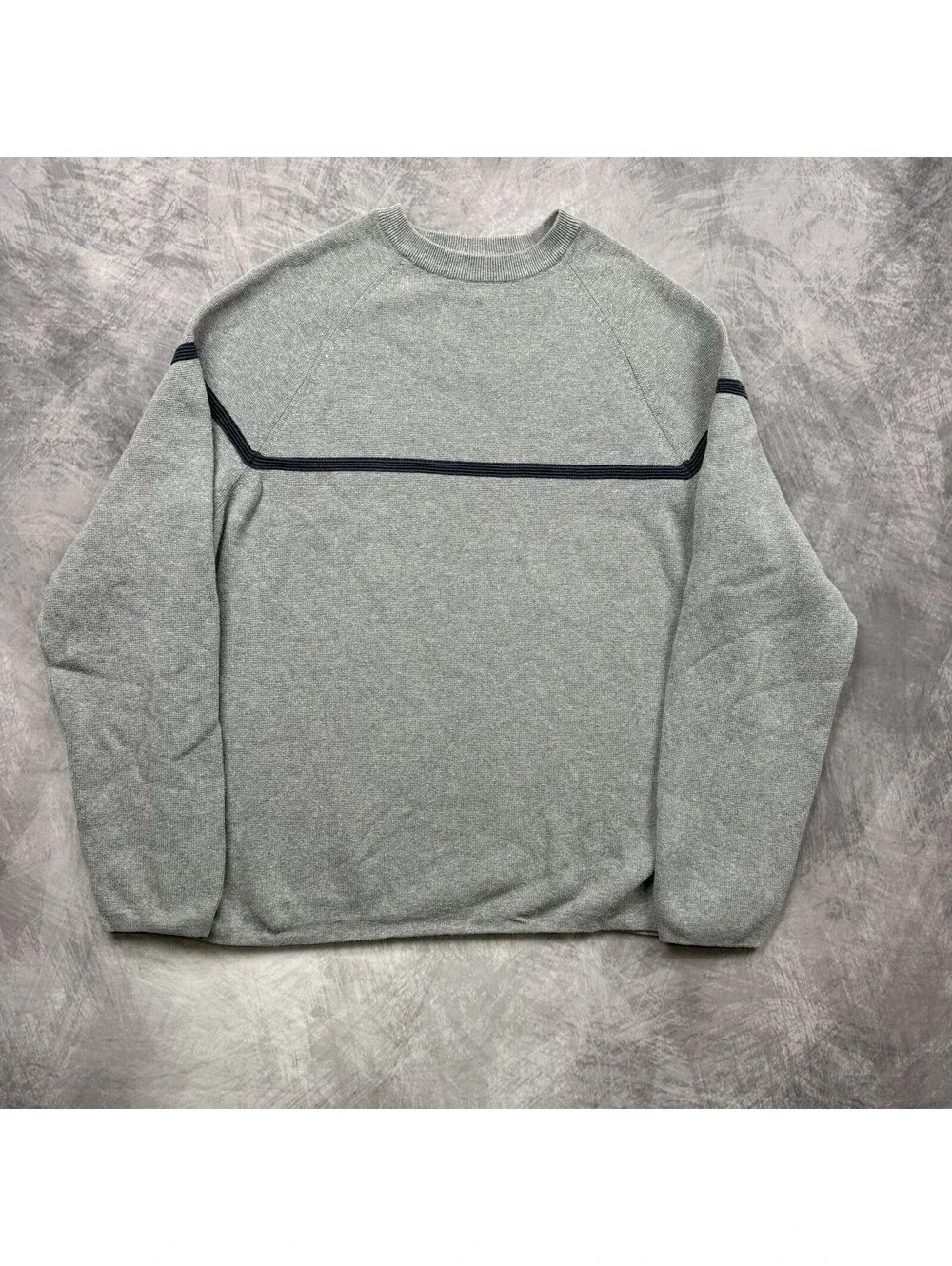 Utility Sweater Mens L Skater Striped Crewneck Knit Pullover